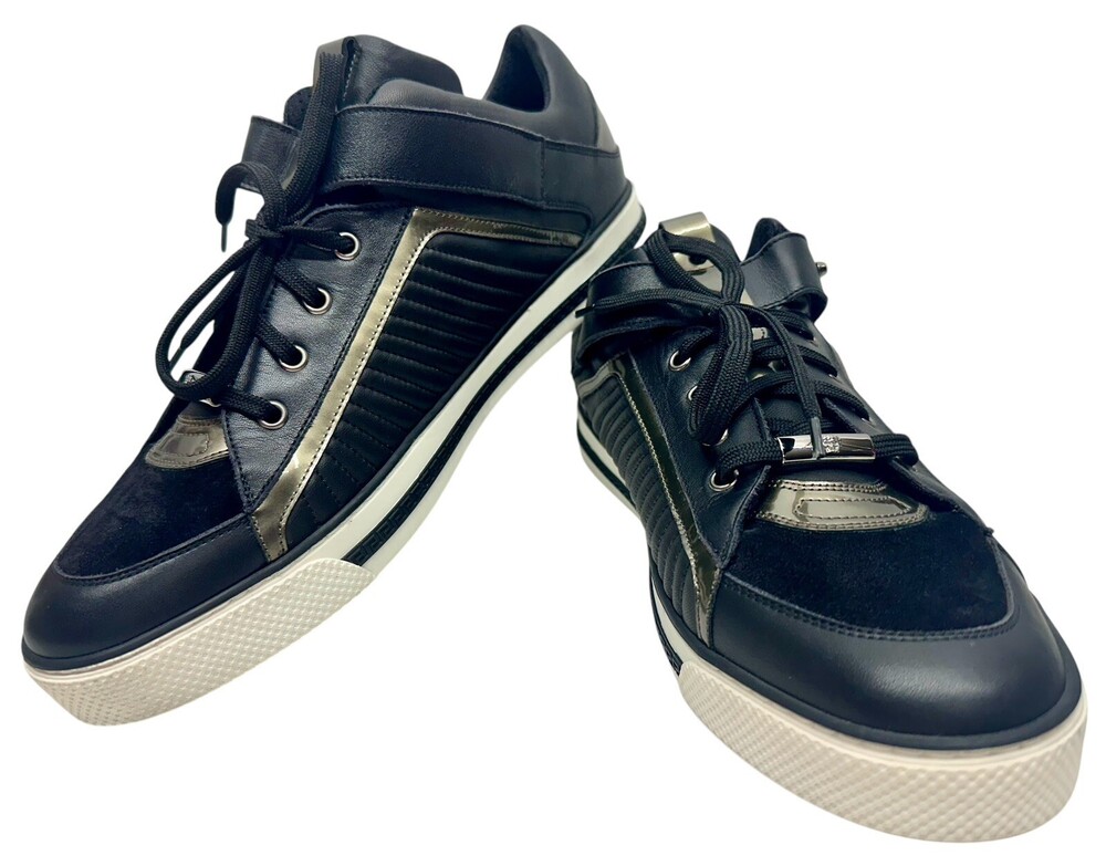 Versace Black Leather Shoes Eur-45~USA-11~UK-10.5